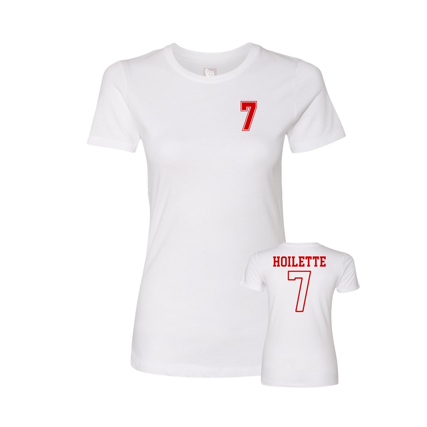 Womens Tee — Chest Back in White