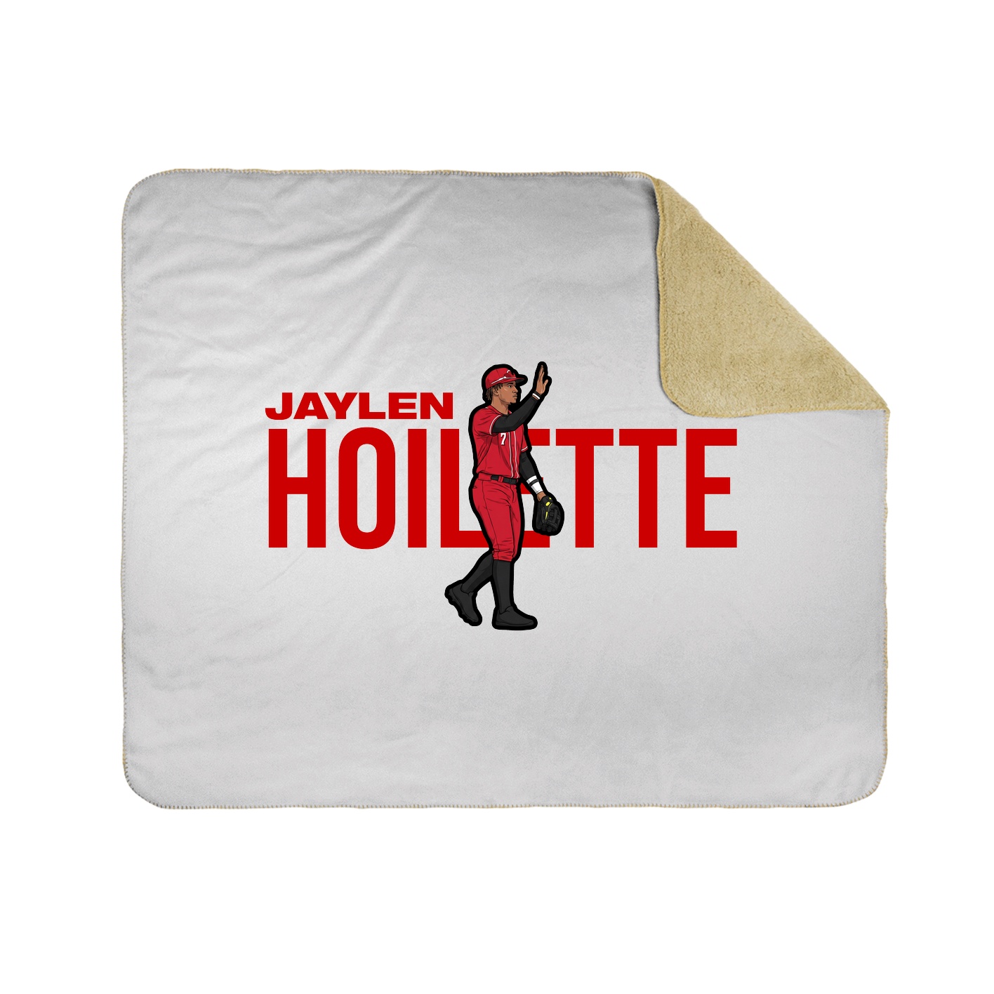 Throw Blanket — Player Name in White