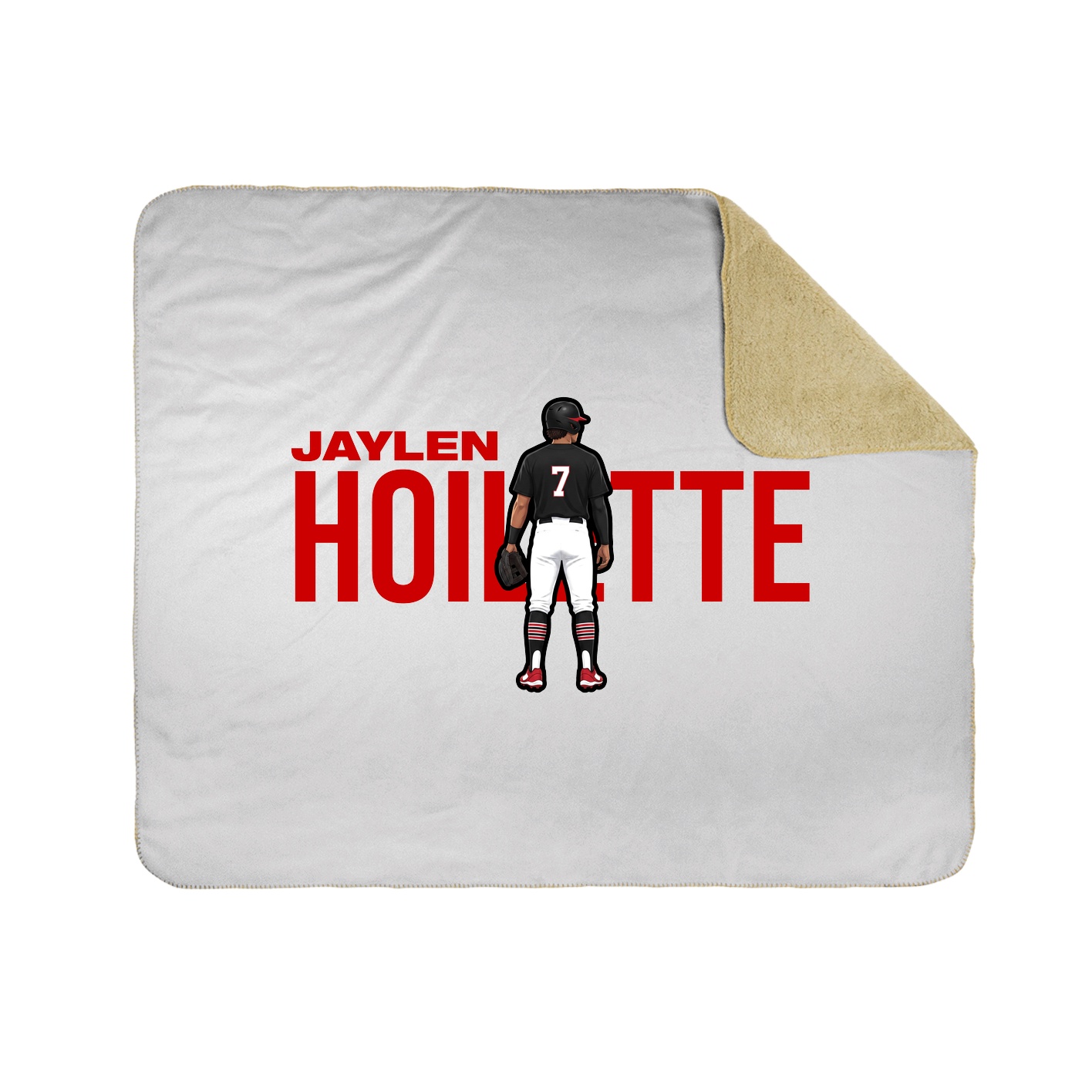 Throw Blanket — Player Name in White