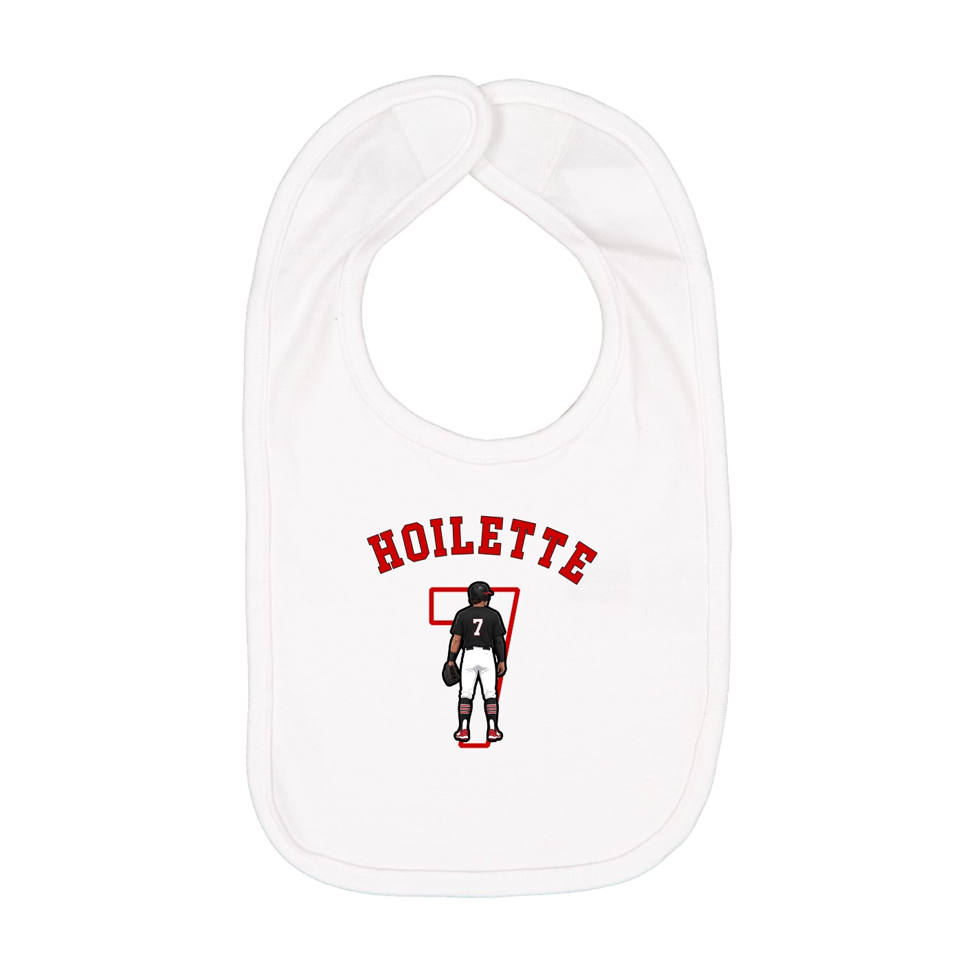 Infant Bib — Shirsey Arch in White