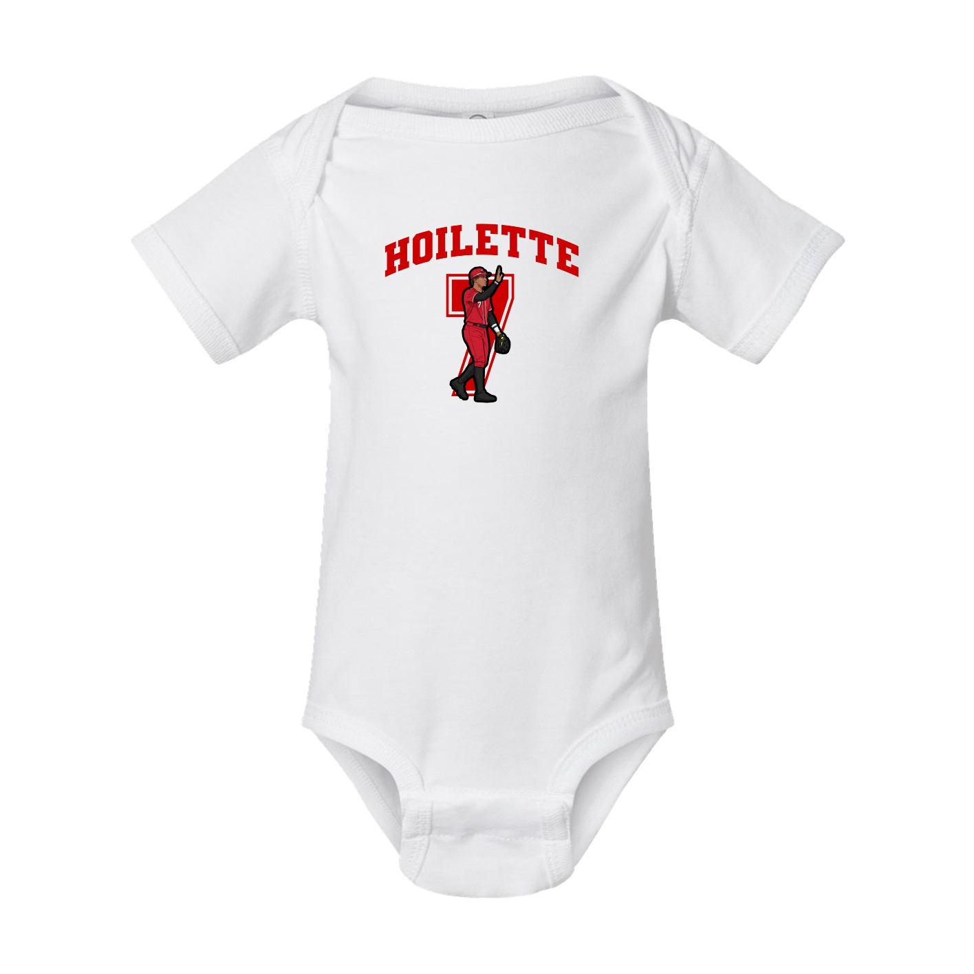 Baby Onesie — Number in White