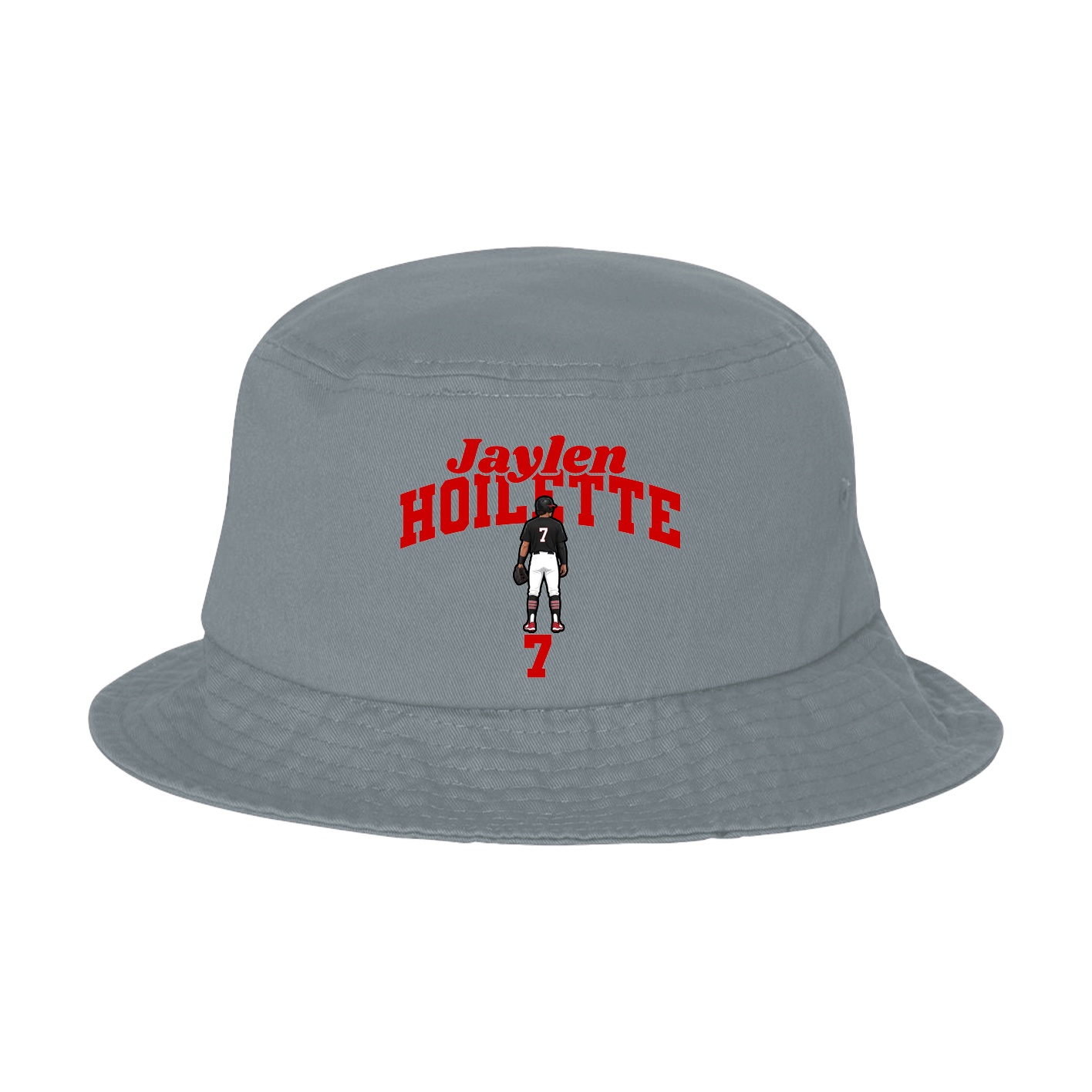 Bucket Cap — Signature Arch in Grey