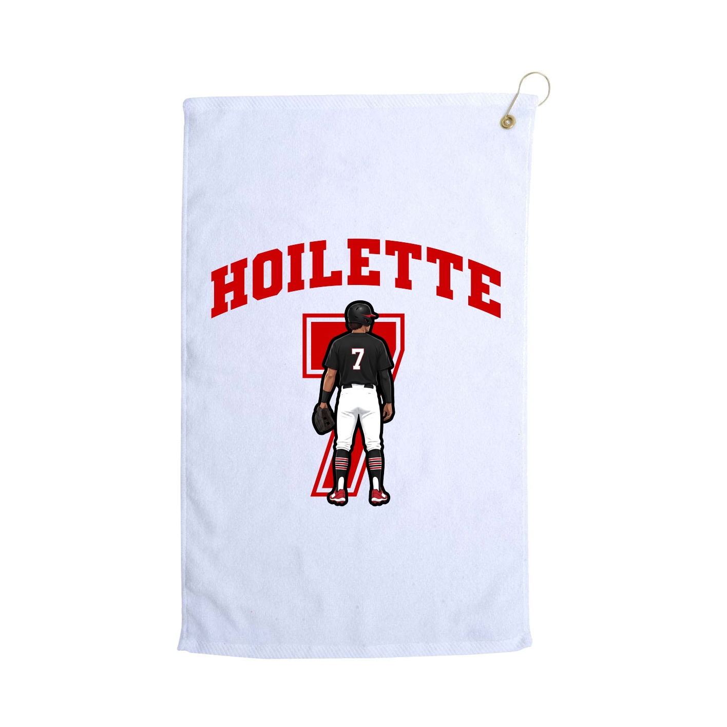 Golf Towel — Number in White