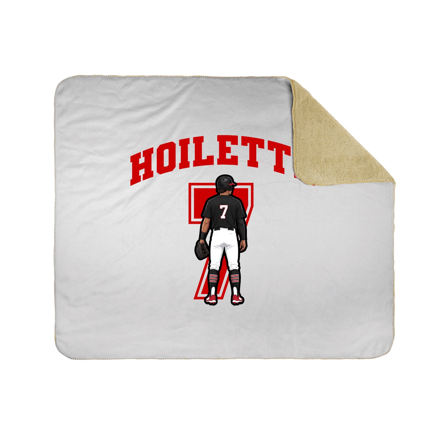 Throw Blanket — Number in White