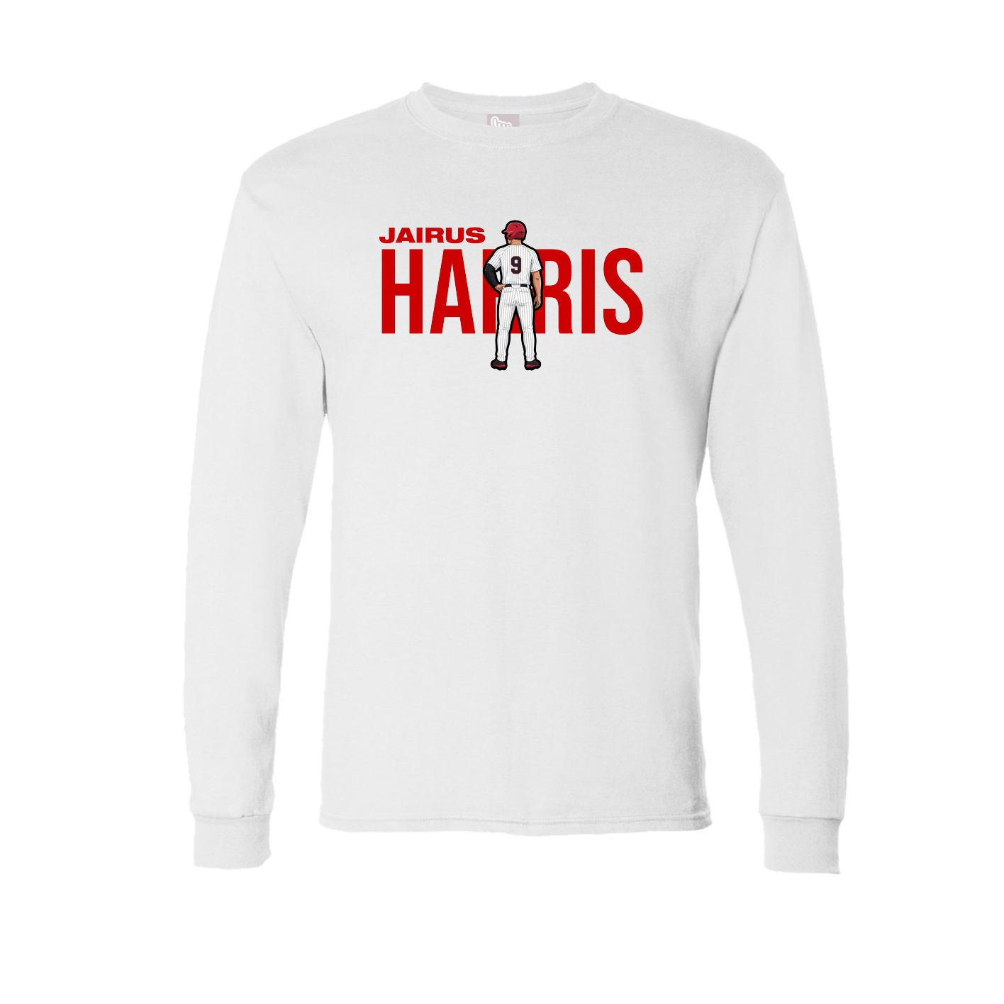 Long Sleeve Tee — Player Name in White