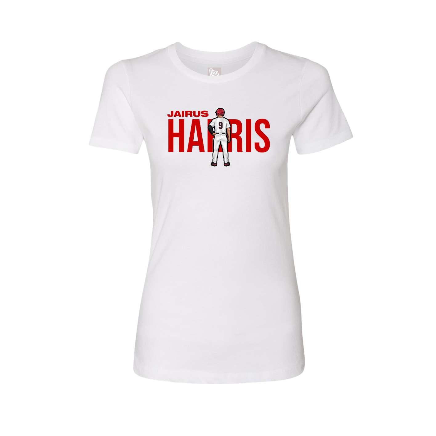 Fitted Women's Tee — Player Name in White