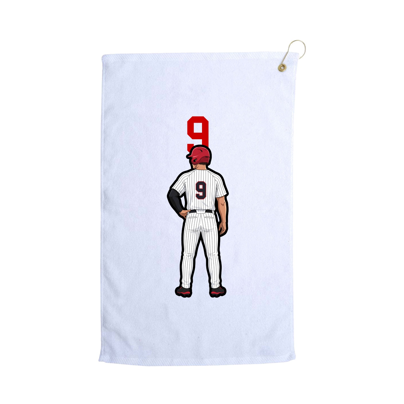 Golf Towel — Number Top in White