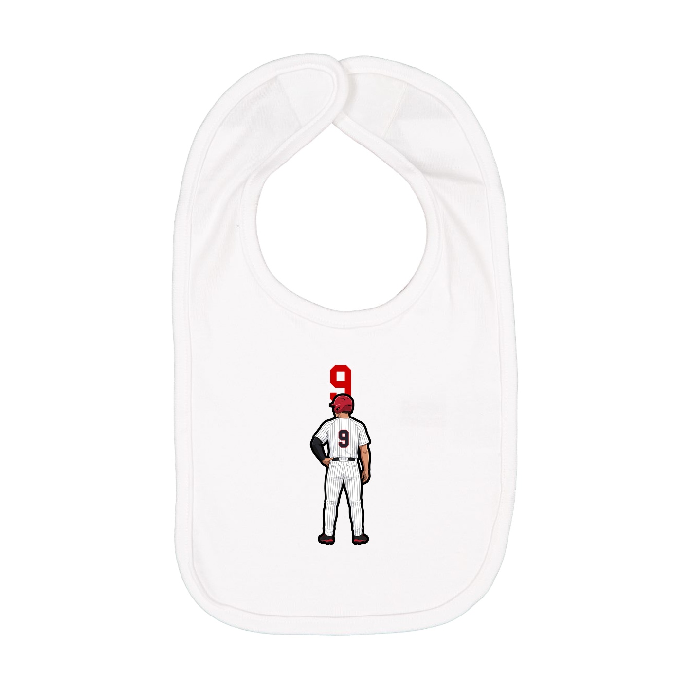 Infant Bib — Number Top in White