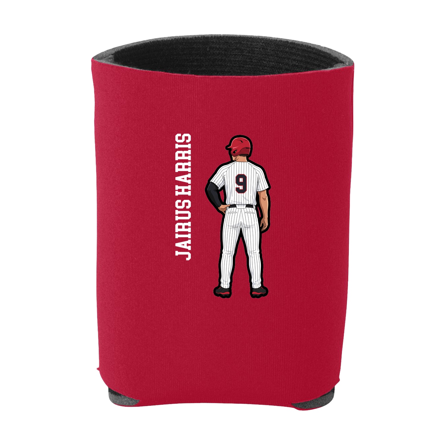 Can Holder — Name Vertical in Red