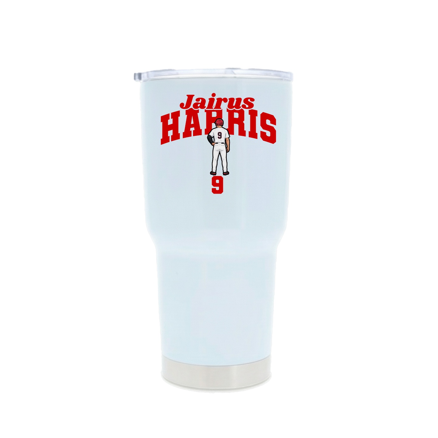 30oz Stainless Steel Tumbler — Signature Arch in White