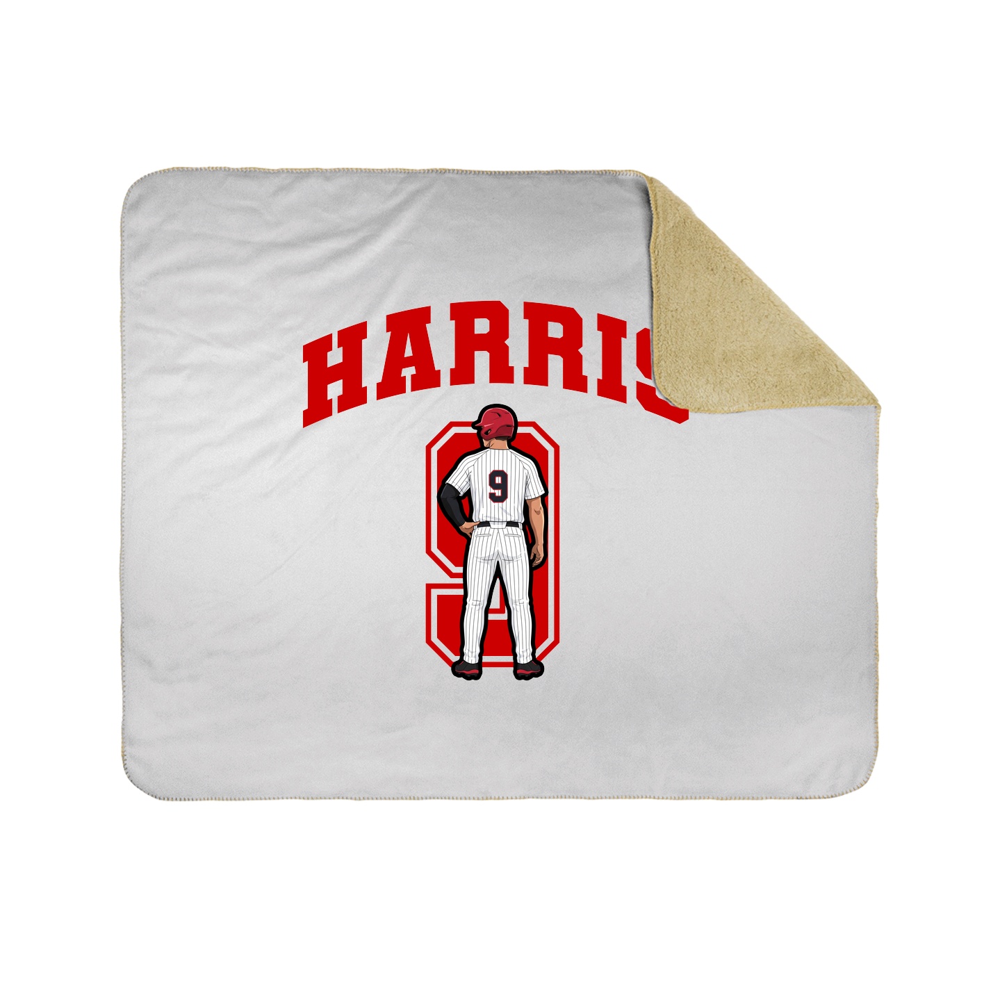 Throw Blanket — Number in White
