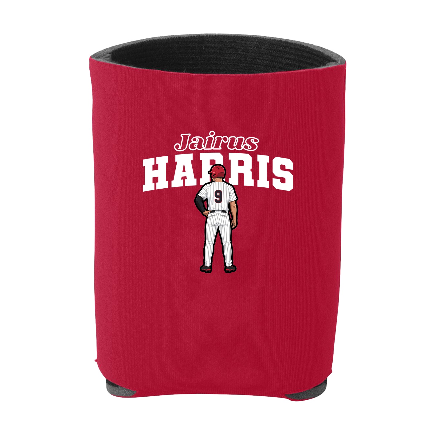 Can Holder — Name Arch in Red