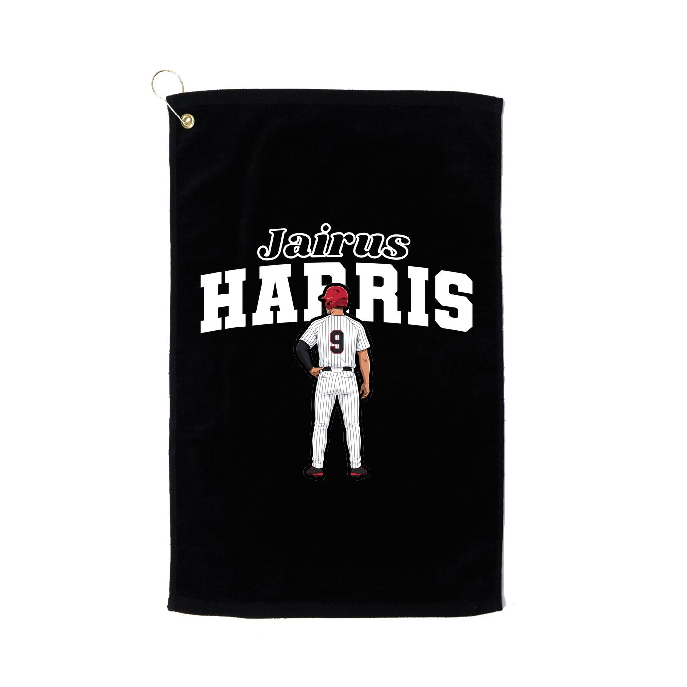Golf Towel — Name Arch in Black