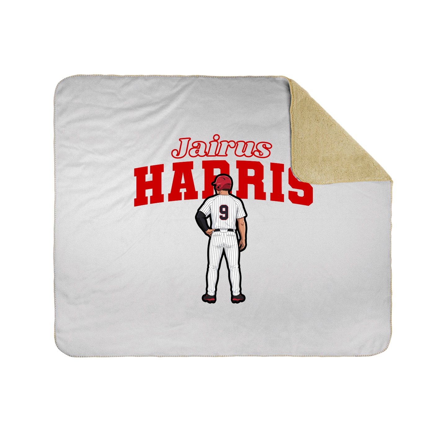 Throw Blanket — Name Arch in White
