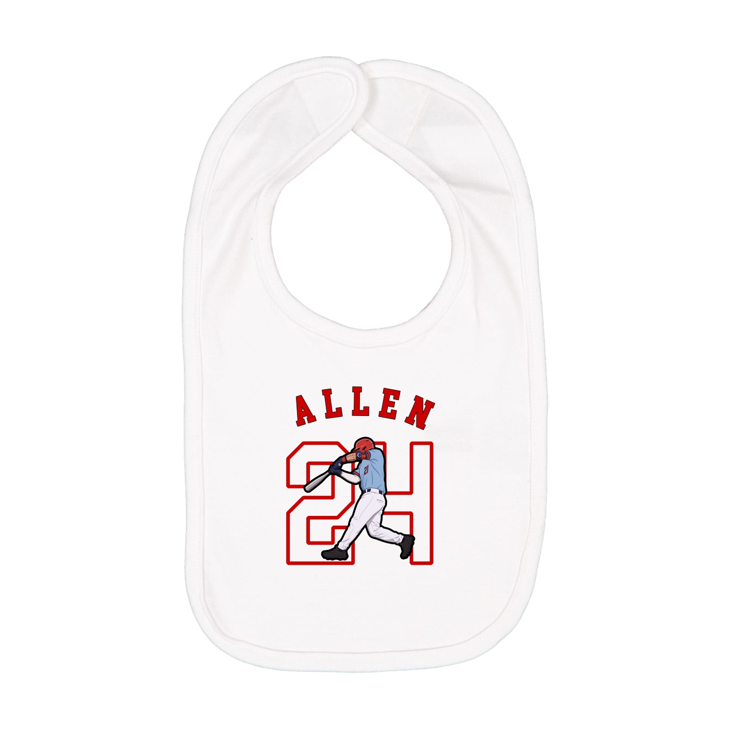 Infant Bib — Shirsey Arch in White