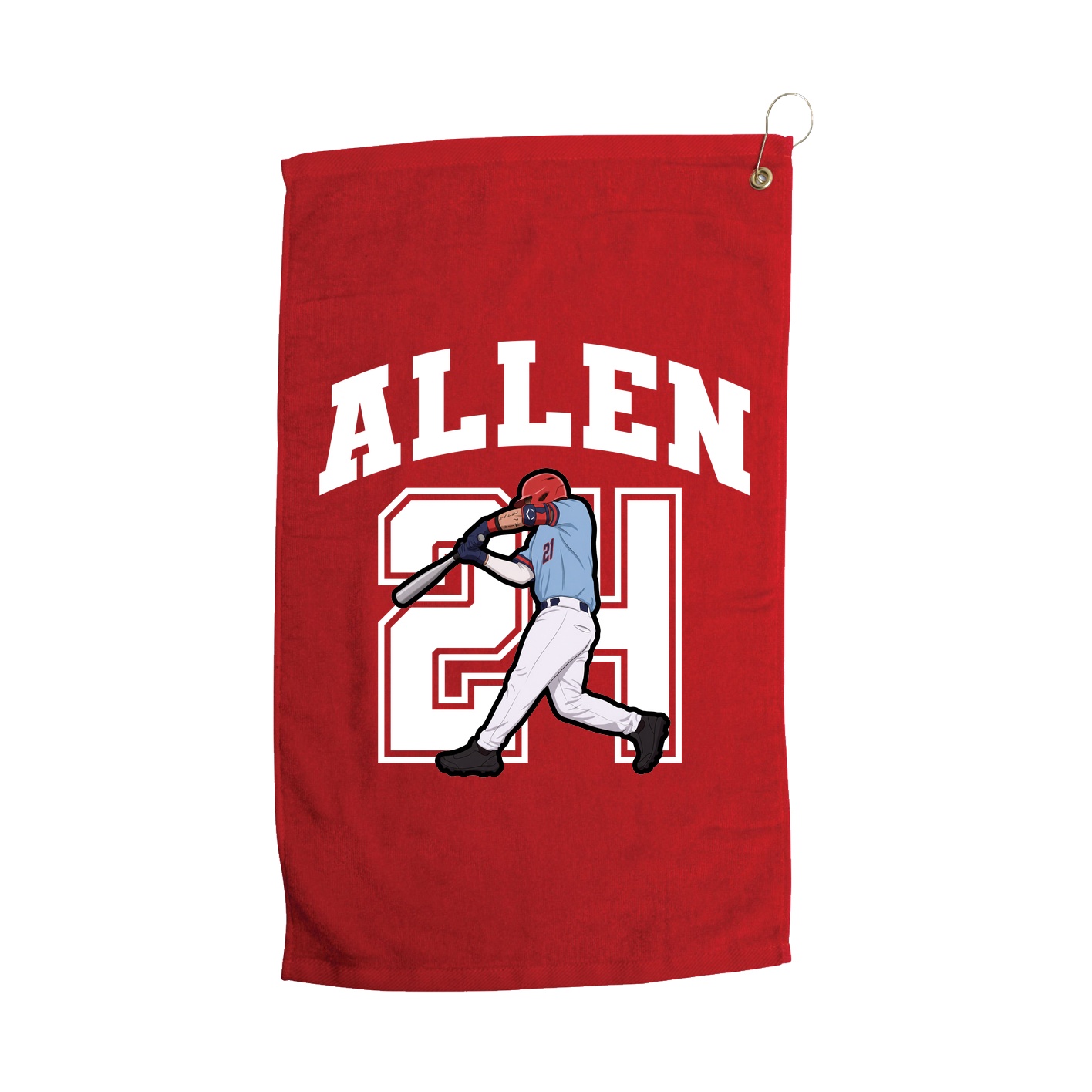 Golf Towel — Number in Red