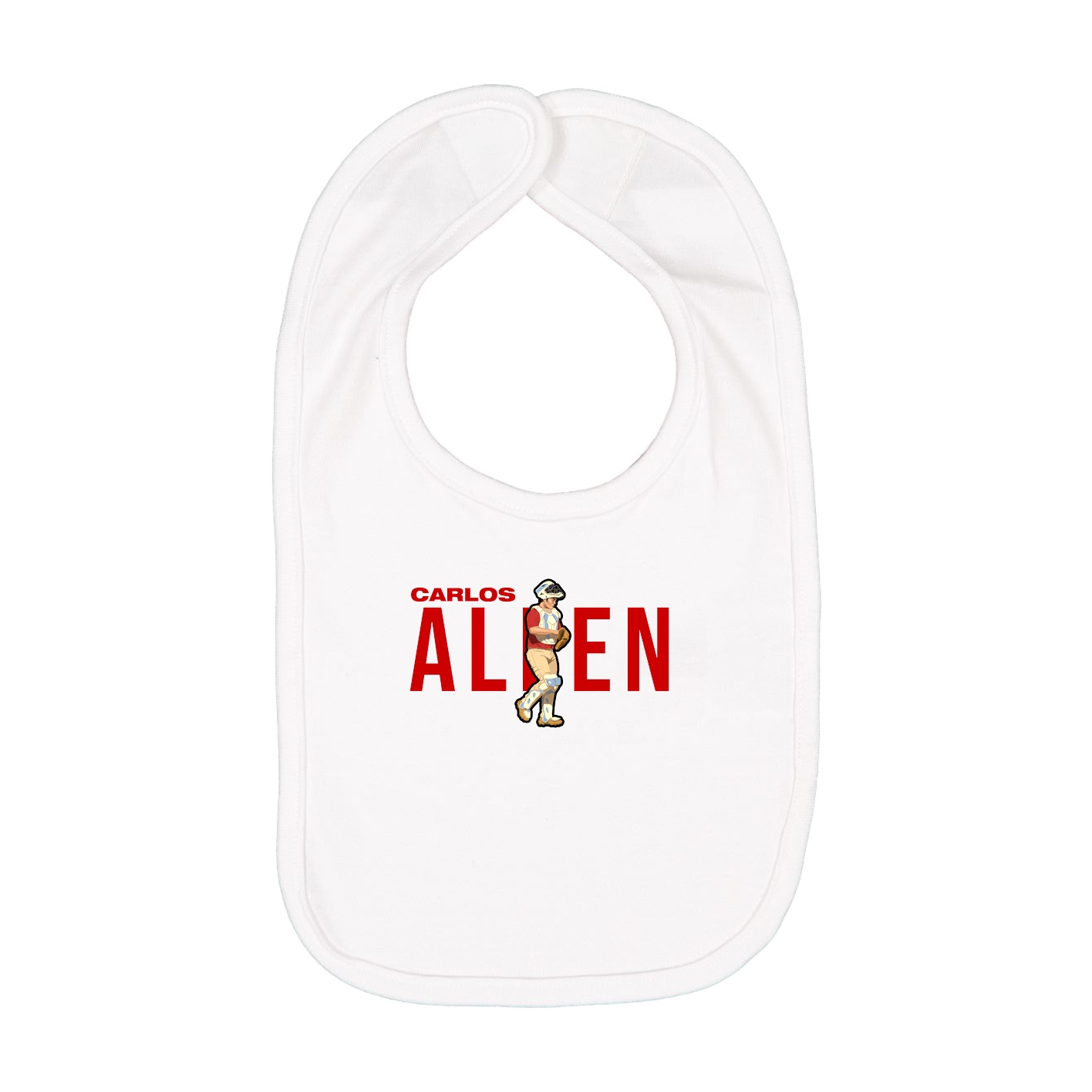 Infant Bib — Player Name in White