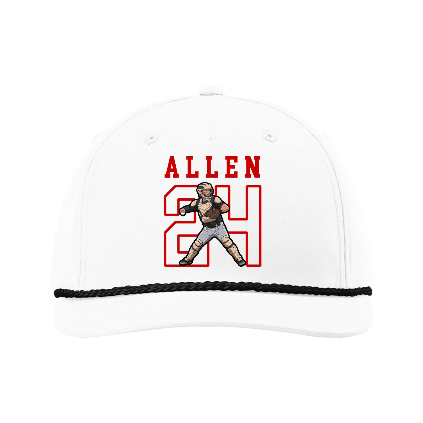 Five-Panel Classic Rope Cap — Shirsey in White