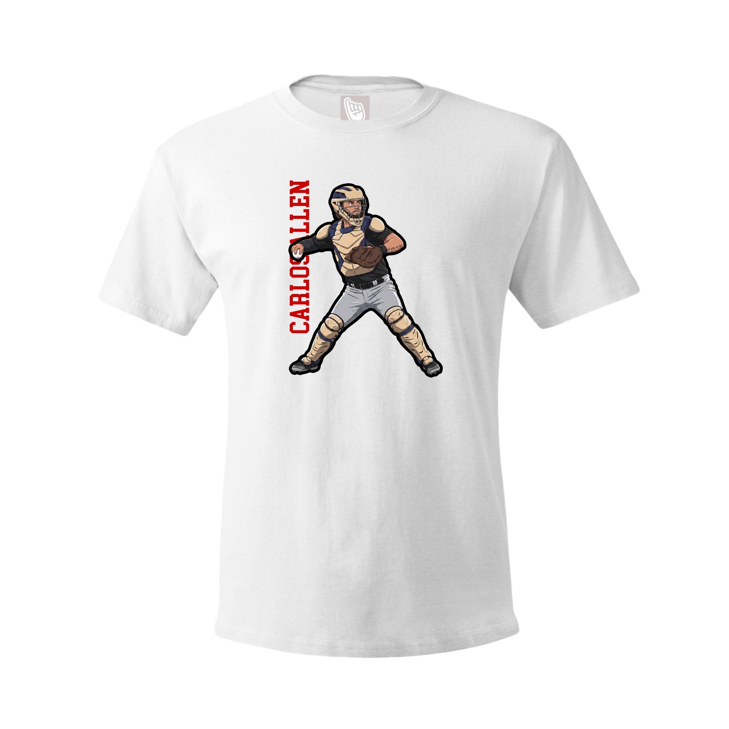 Youth Tee — Name Vertical in White
