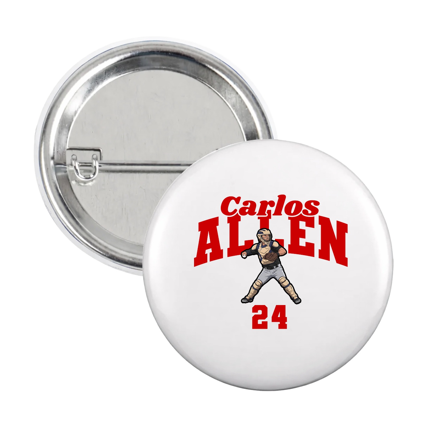 Game Day Button — Signature Arch in White