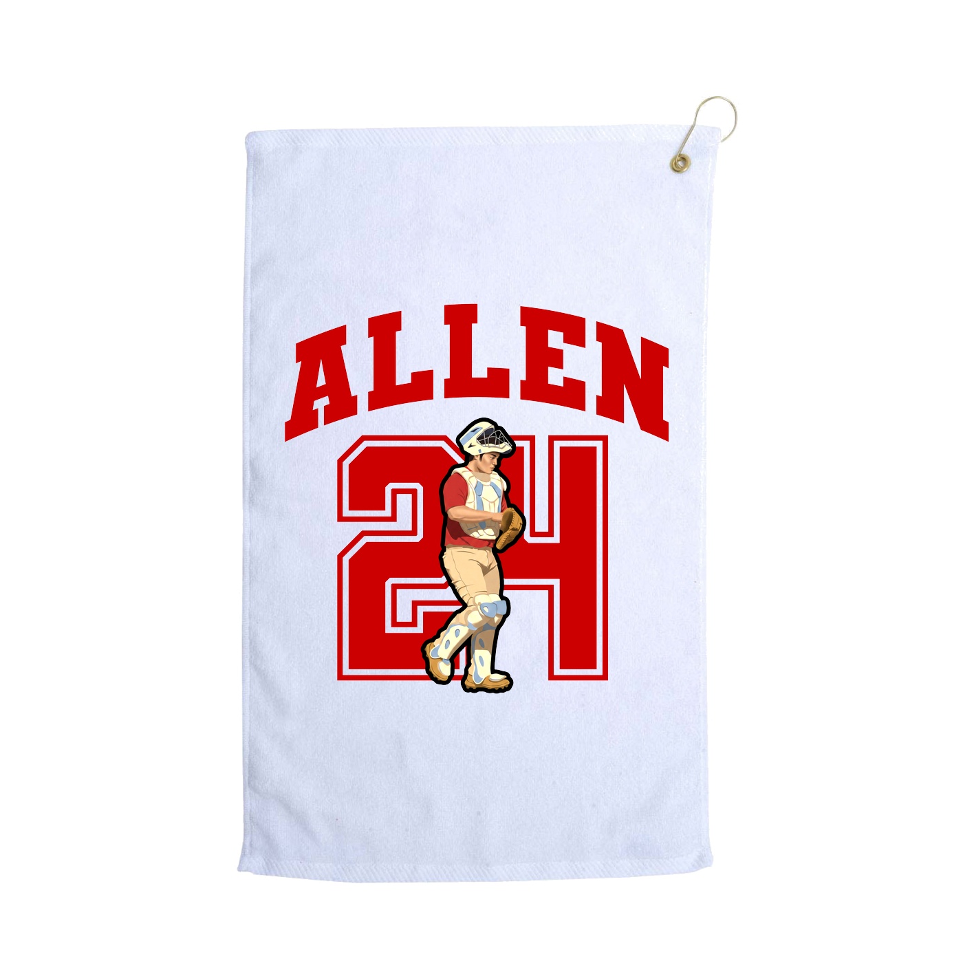 Golf Towel — Number in White