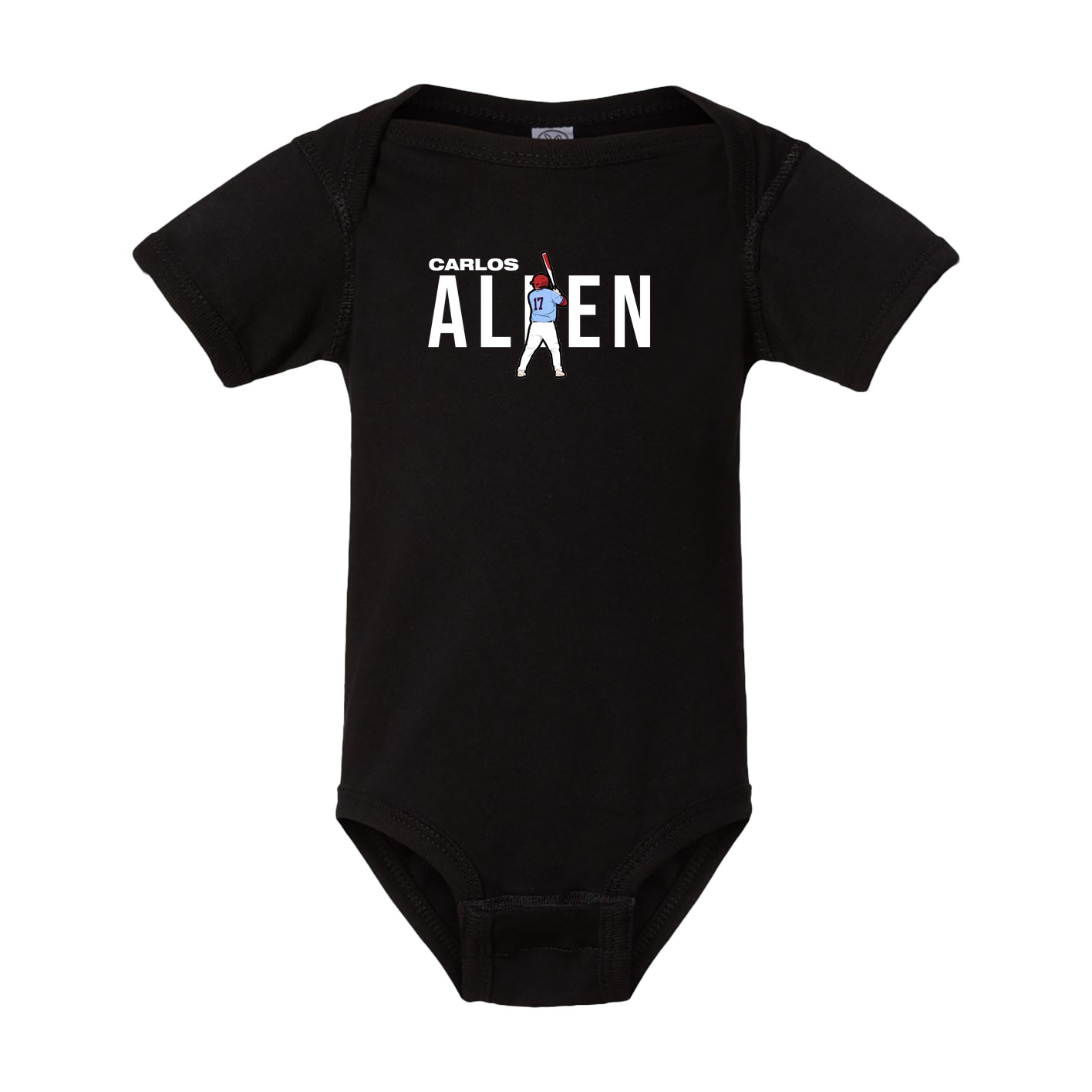 Baby Onesie — Player Name in Black