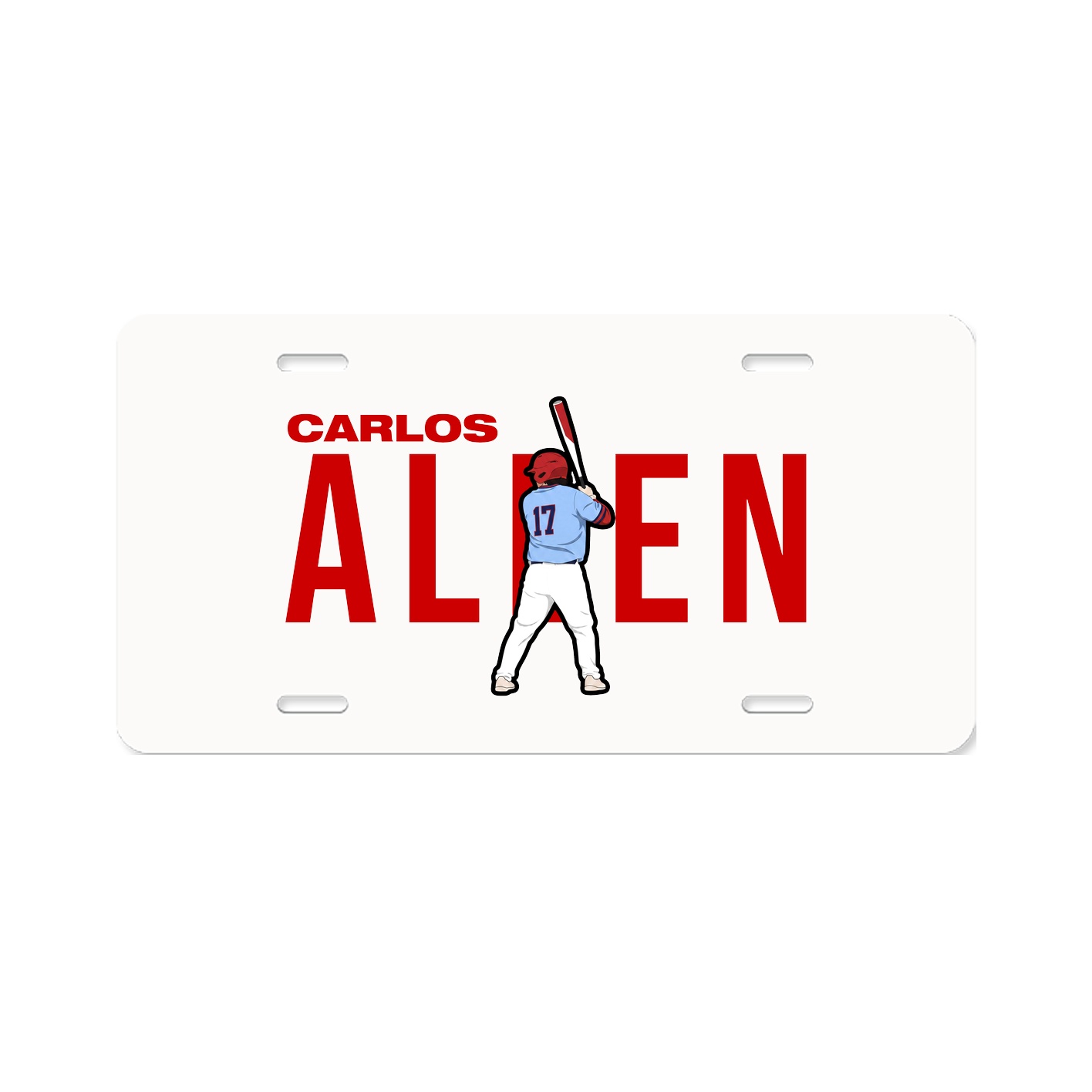 License Plate — Player Name in Classic
