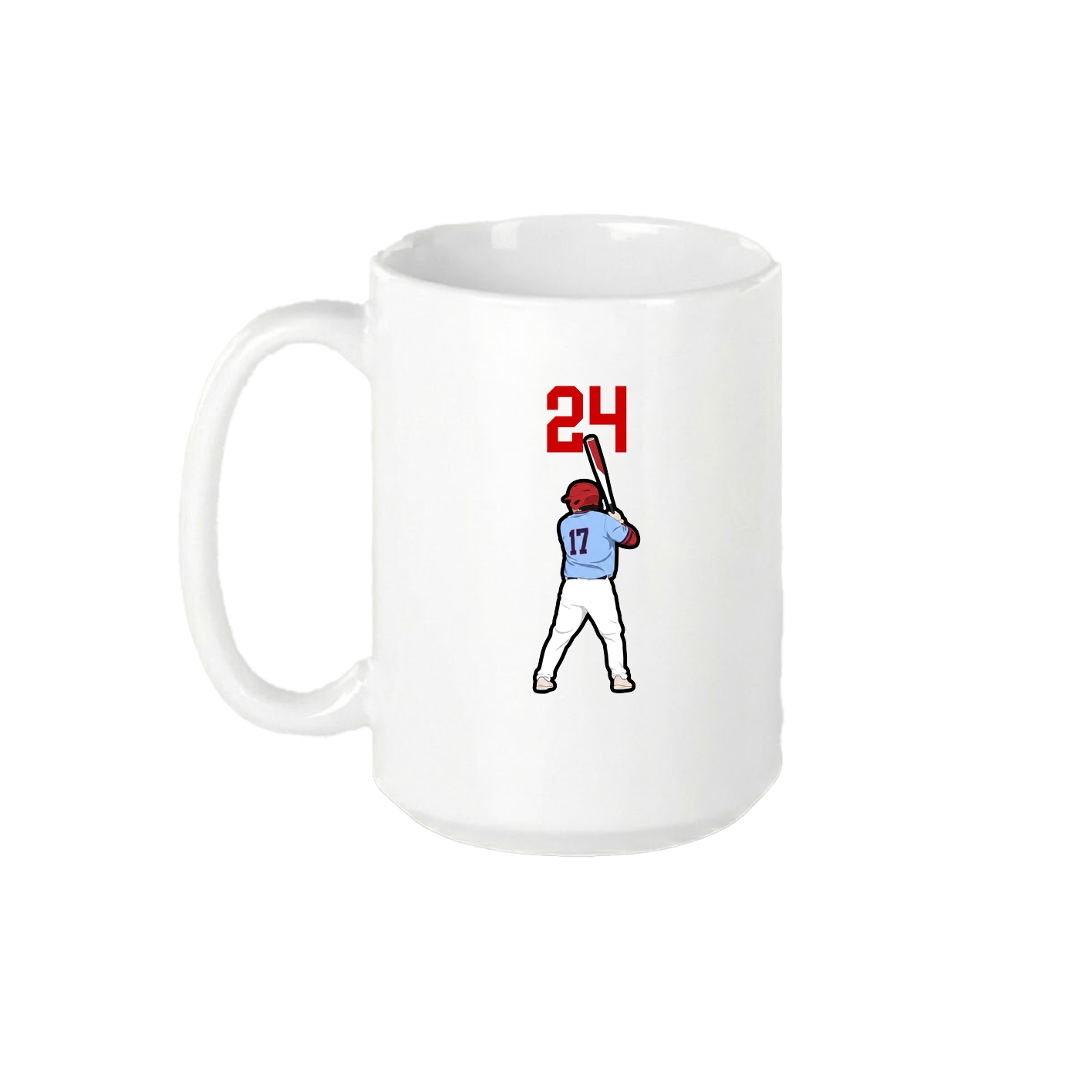 15oz Coffee Mug — Number Top in White