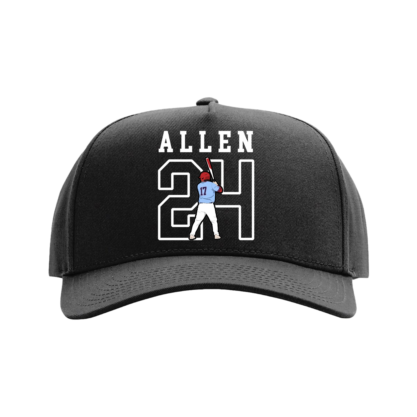 Full Fabric Five-Panel Champ Cap — Shirsey in Black