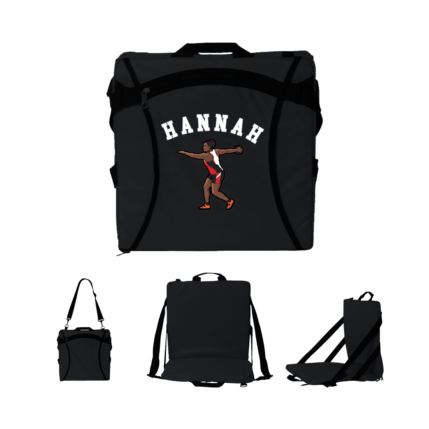 Folding Stadium Seat — Shirsey Arch in Black