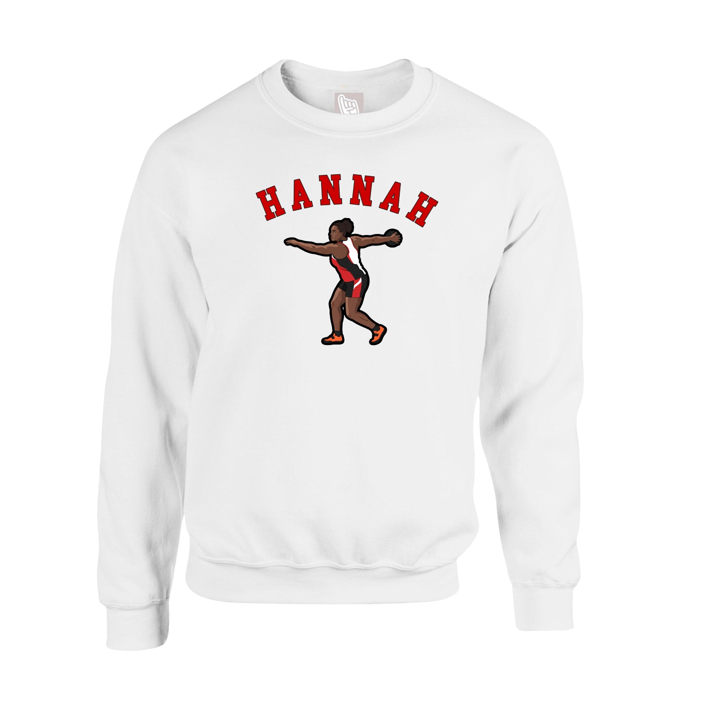 Fleece Crew — Shirsey Arch in White