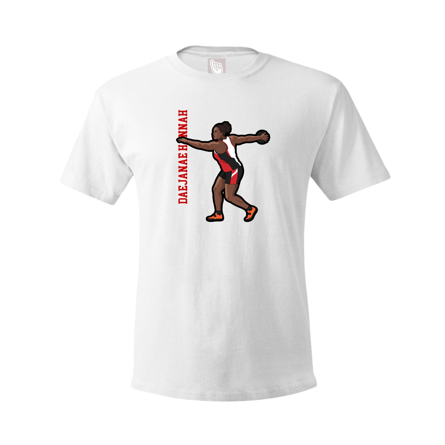 Tee — Name Vertical in White