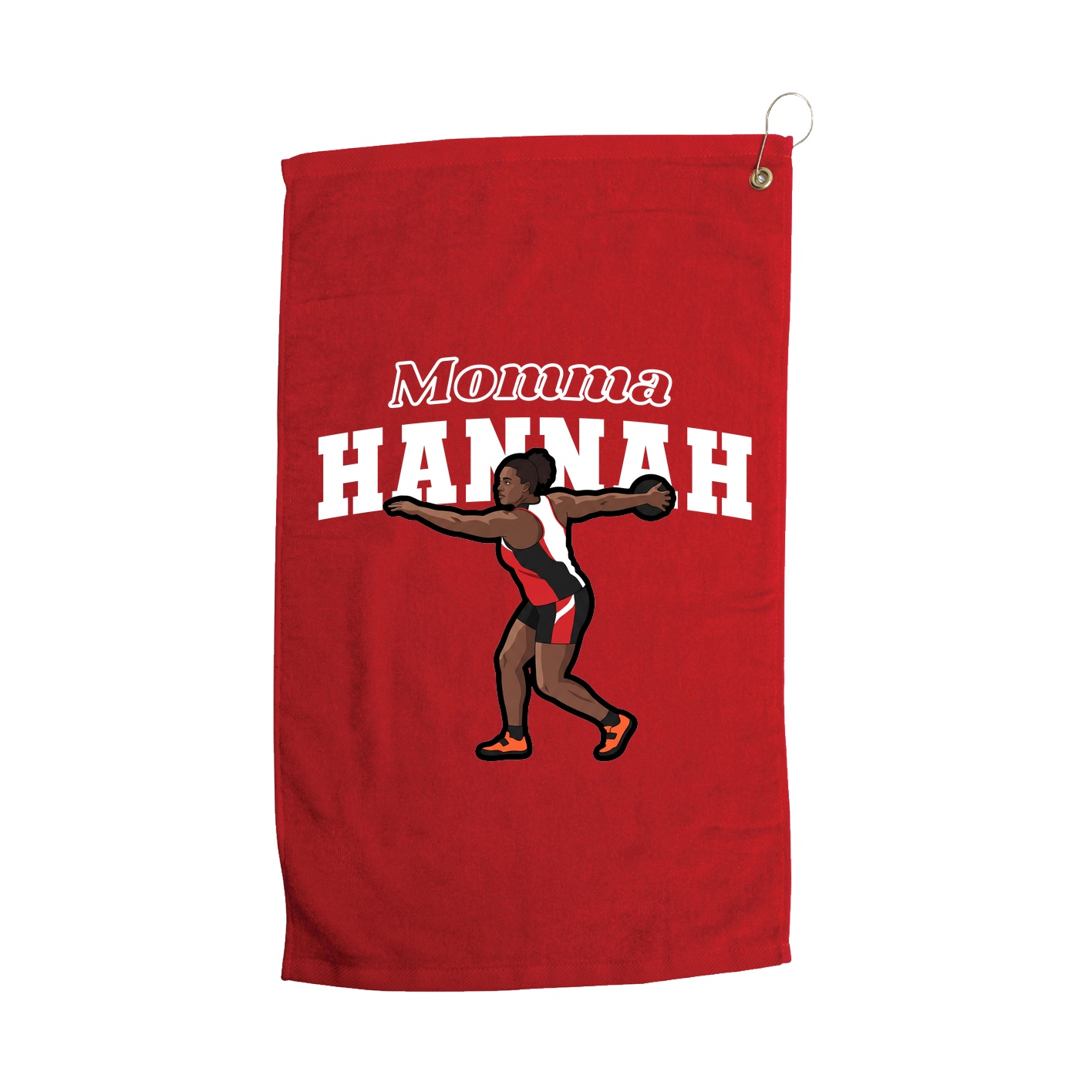 Golf Towel — Mothers Day Block in Red