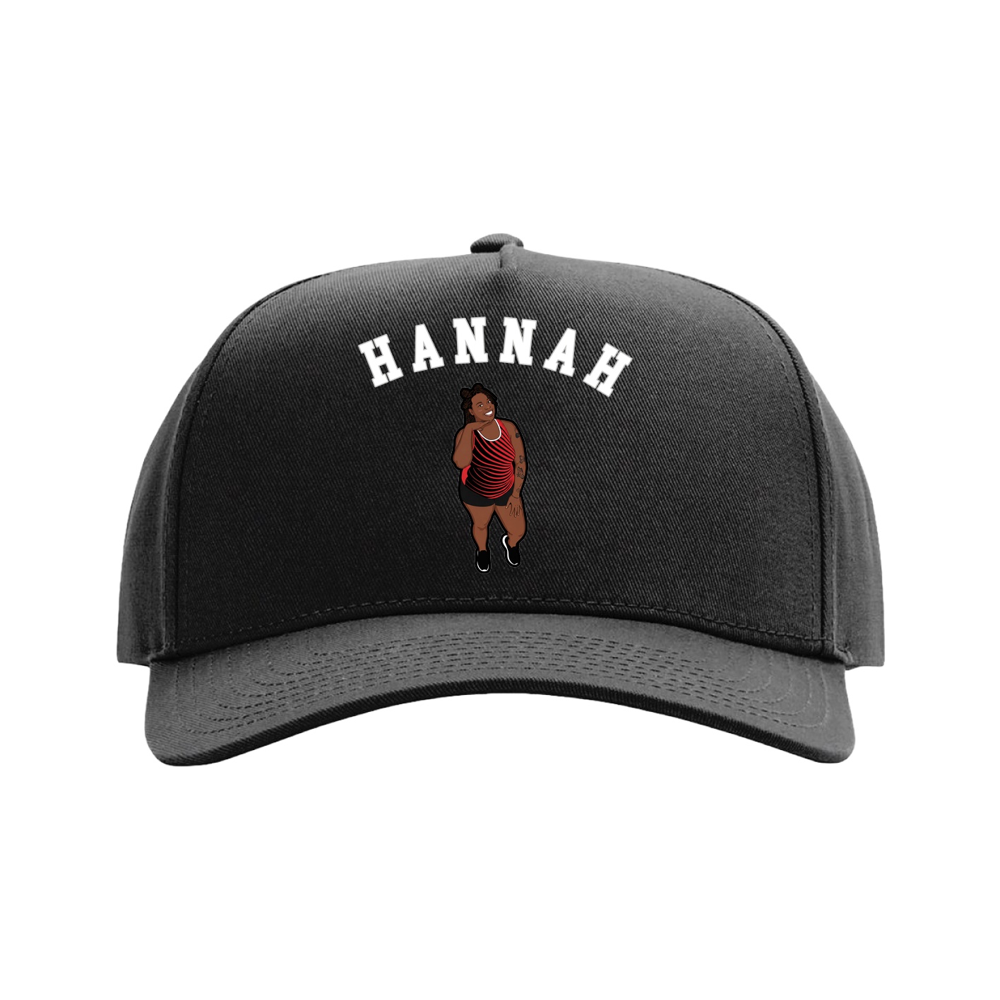 Full Fabric Five-Panel Champ Cap — Shirsey Arch in Black