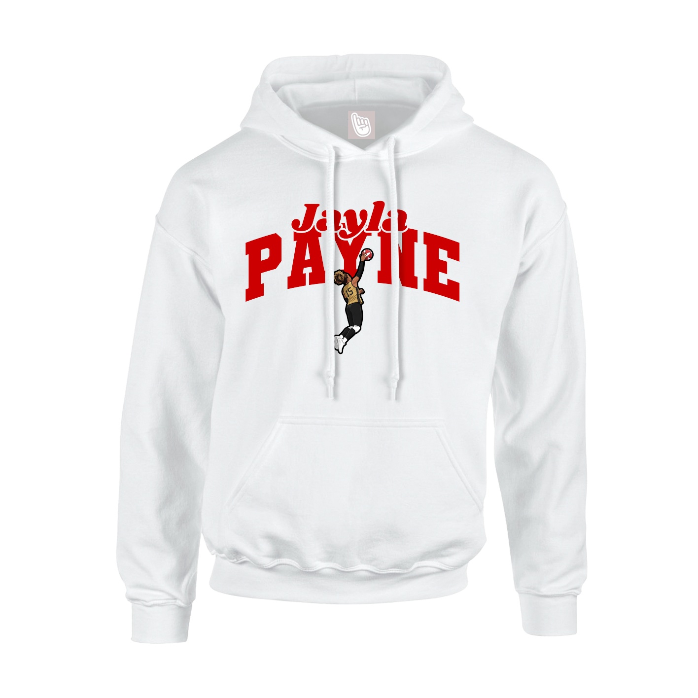 Hoodie — Signature Arch in White