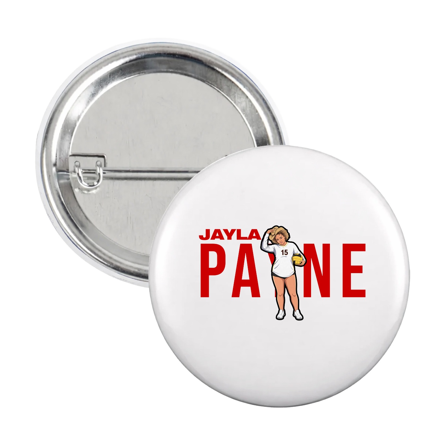 Game Day Button — Player Name in White