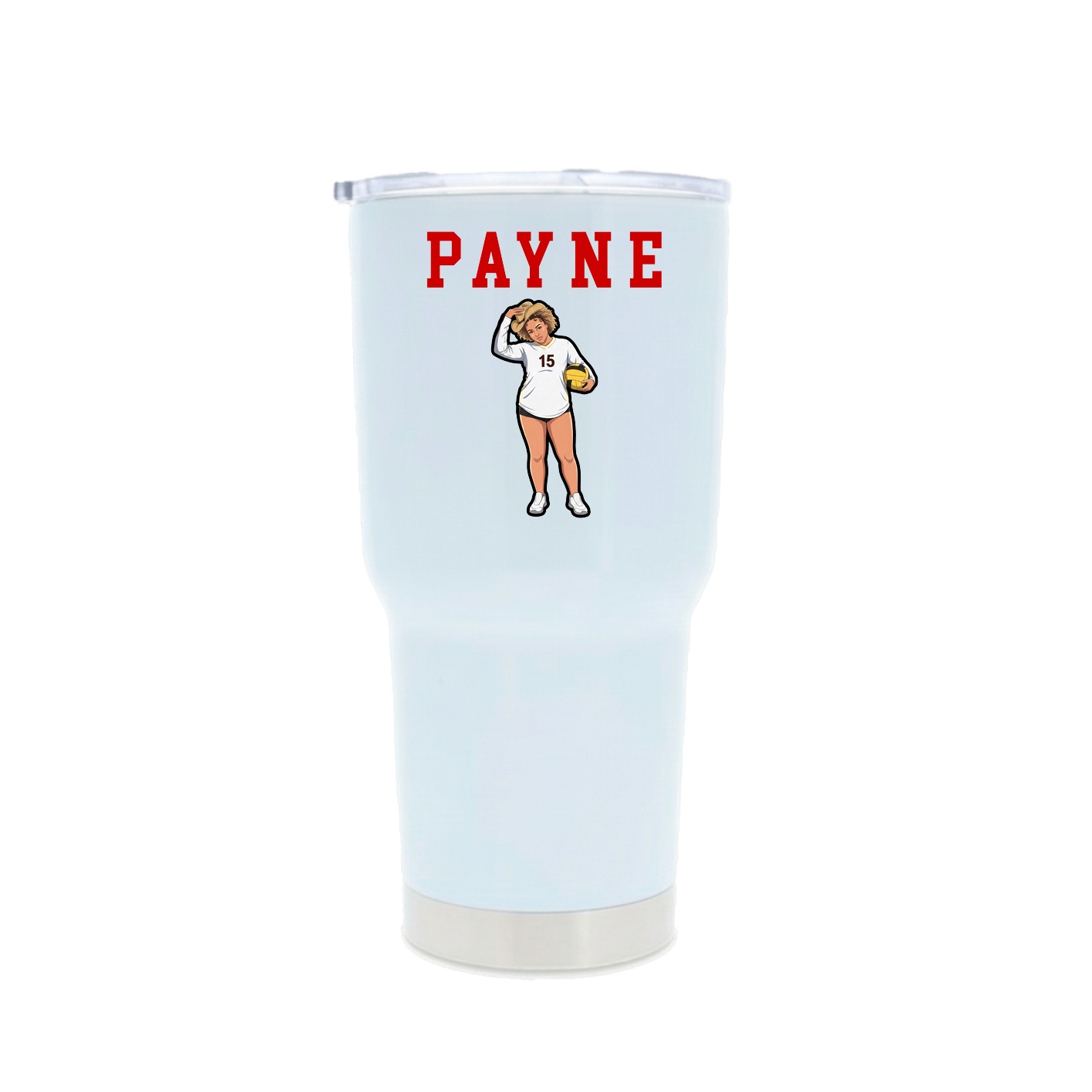 30oz Stainless Steel Tumbler — Shirsey in White