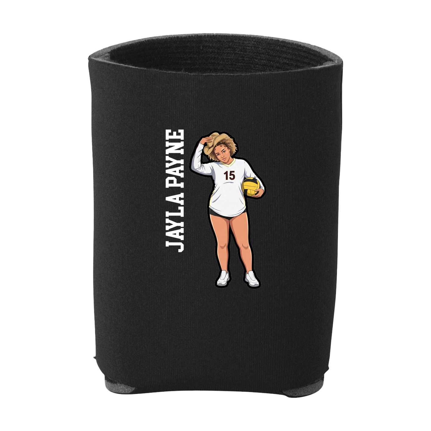 Can Holder — Name Vertical in Black