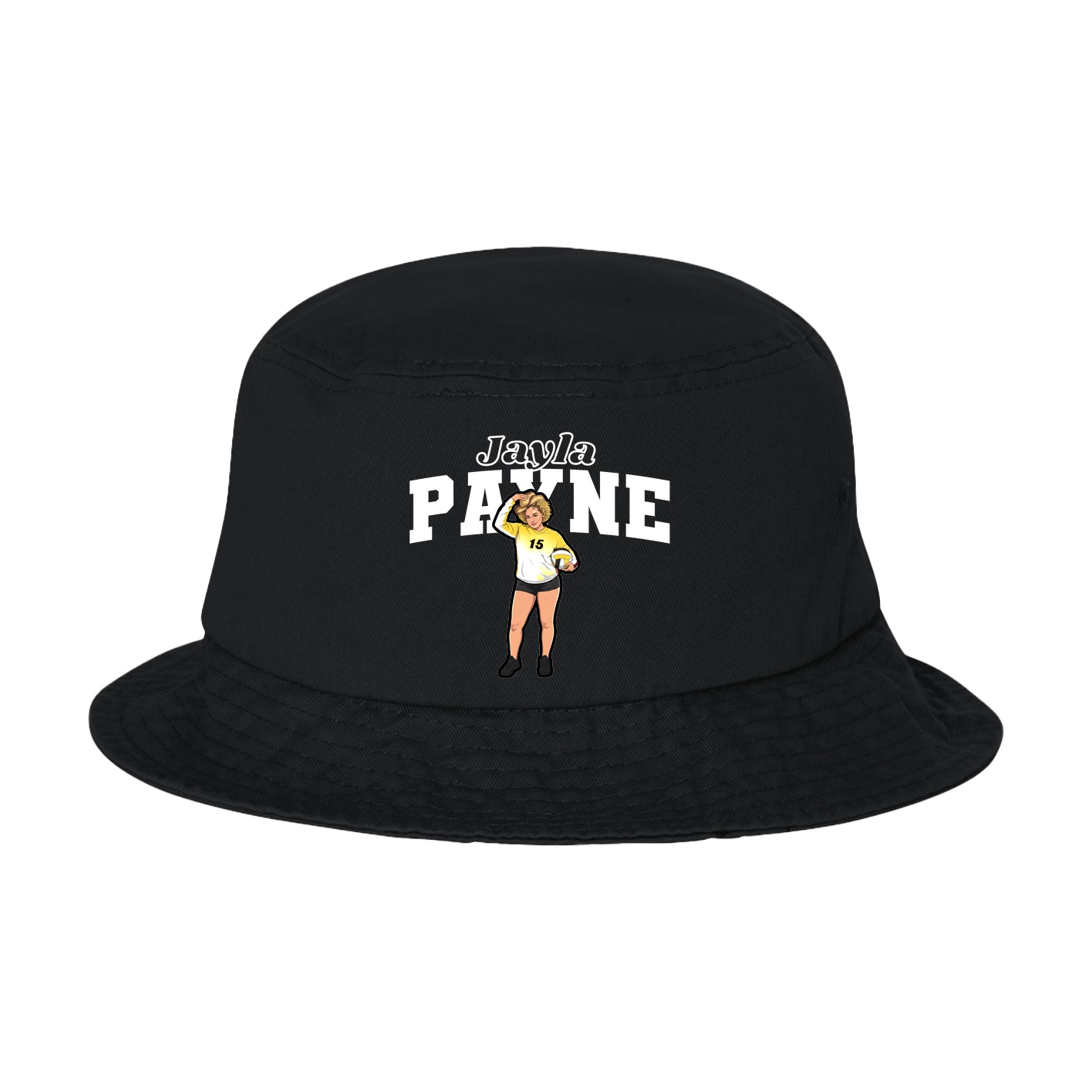 Bucket Cap — Name Arch in Black