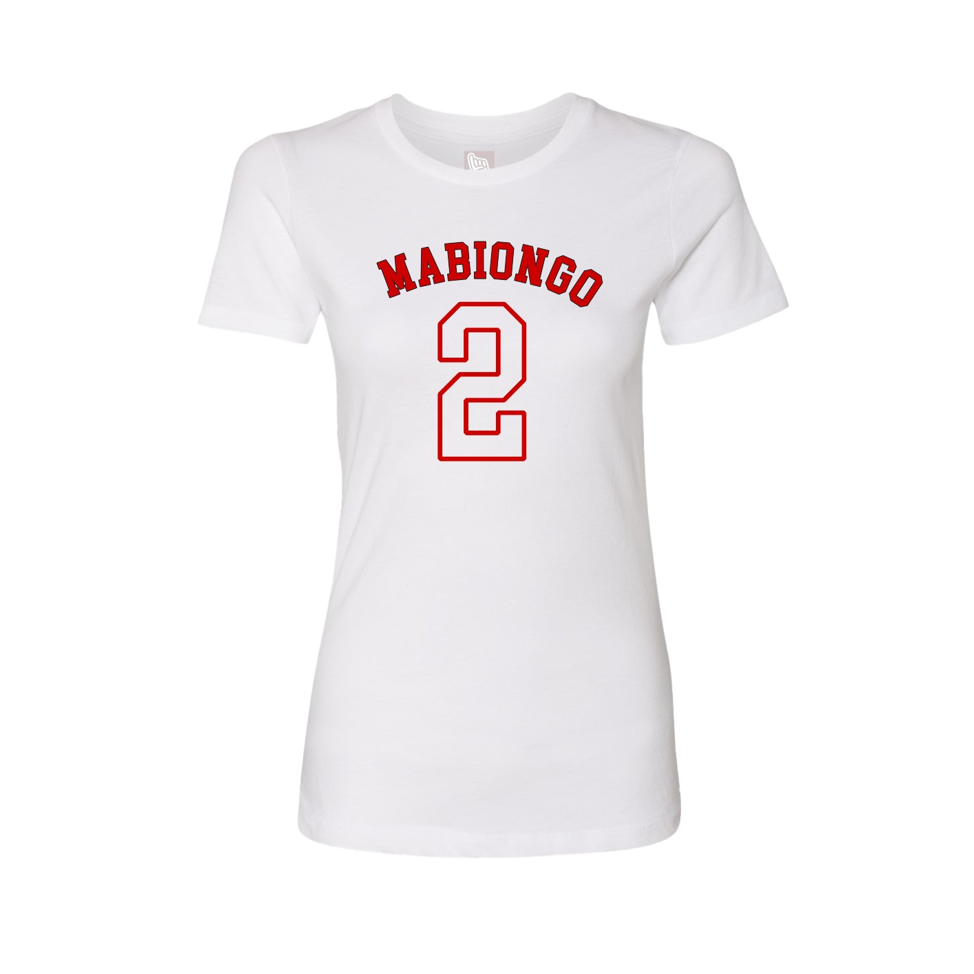 Fitted Women's Tee — Shirsey Arch in White