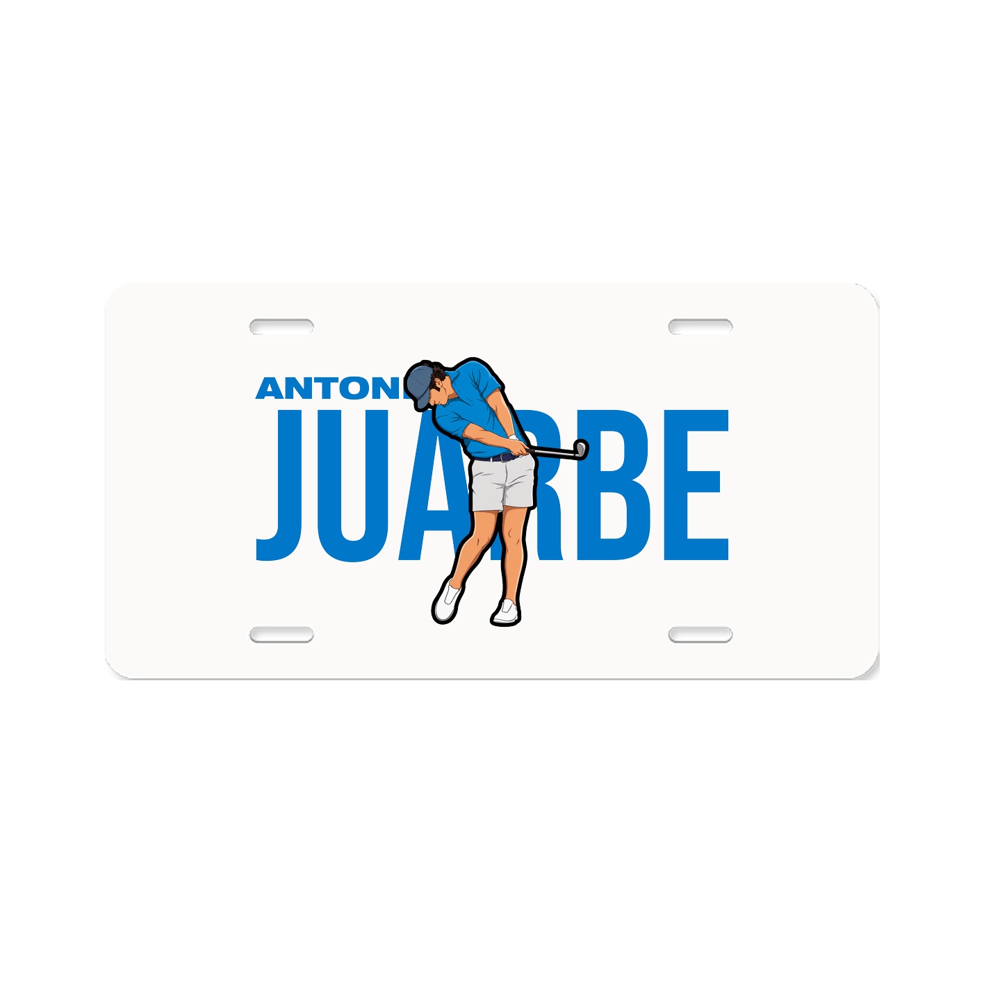 License Plate — Player Name in Classic