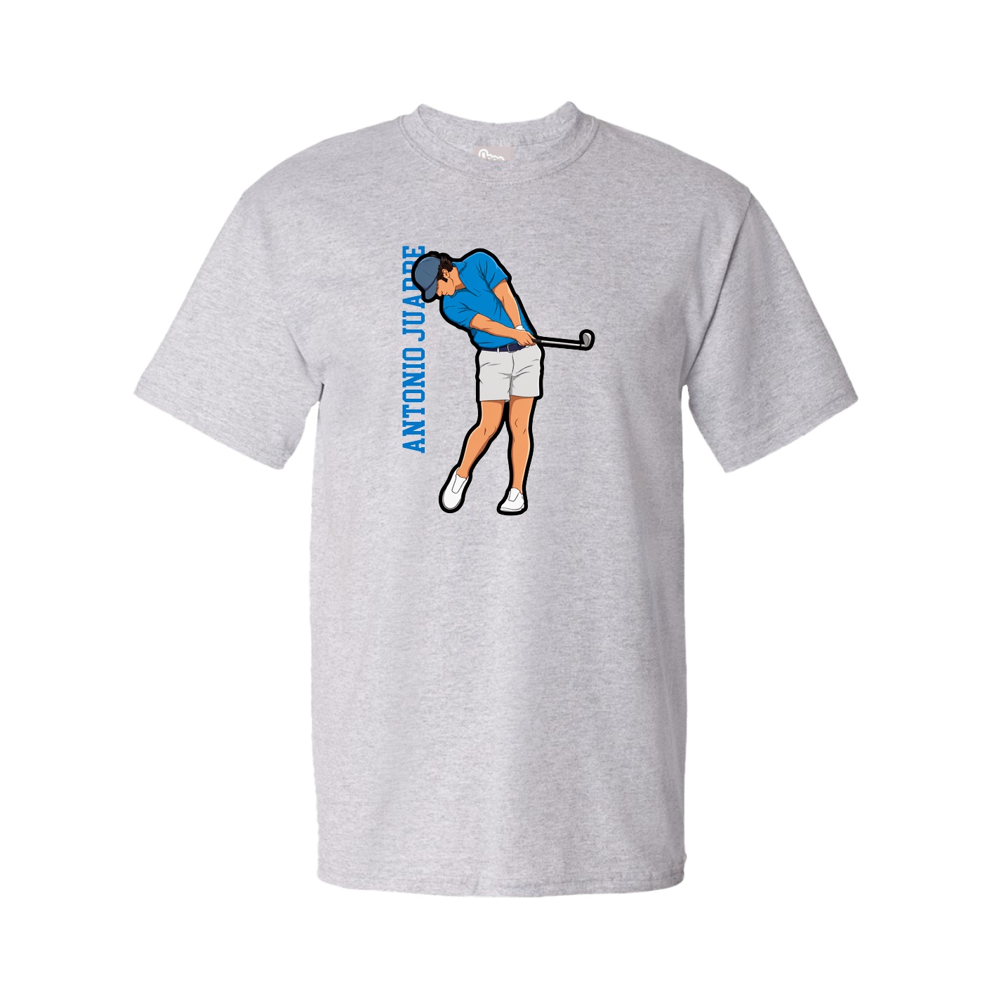 Youth Tee — Name Vertical in Grey