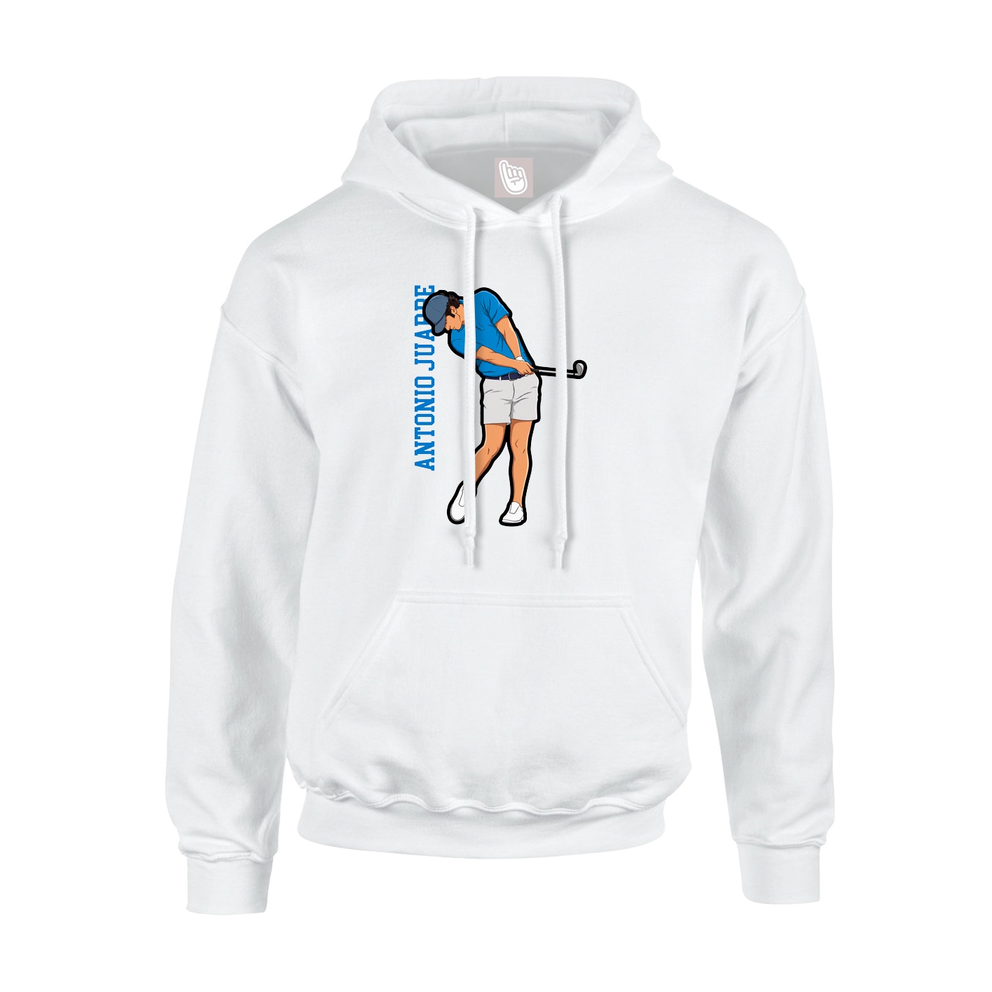 Youth Hoodie — Name Vertical in White