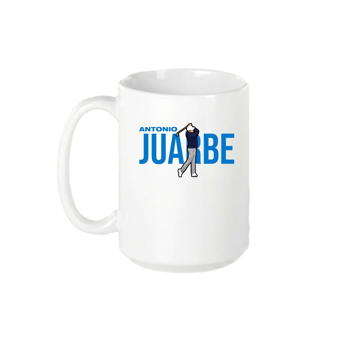 15oz Coffee Mug — Player Name in White