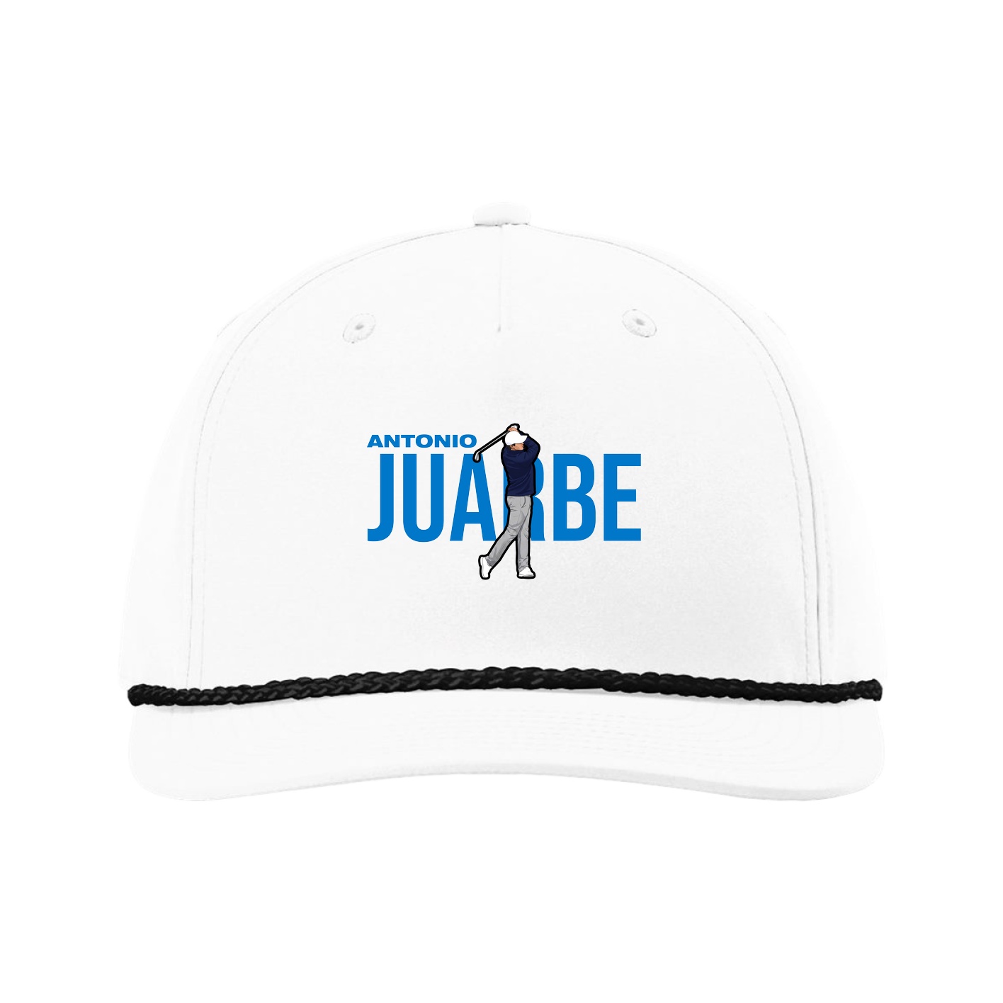 Five-Panel Classic Rope Cap — Player Name in White