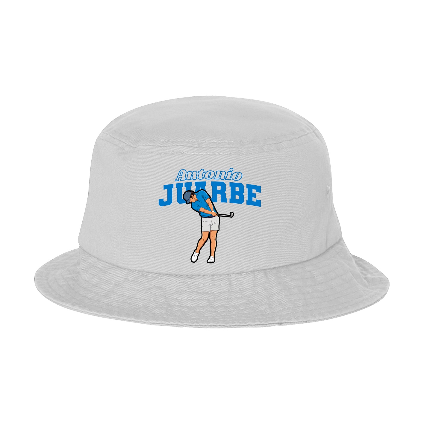 Bucket Cap — Name Arch in White