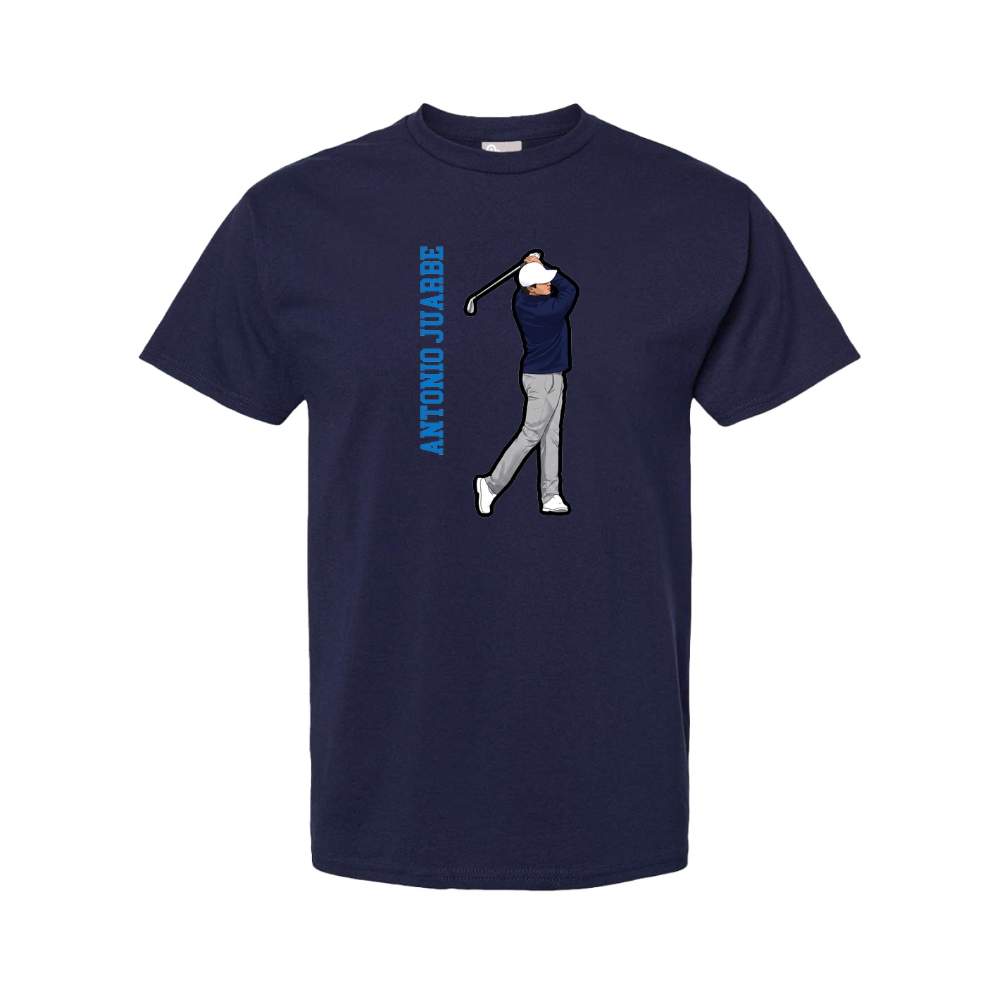 Tee — Name Vertical in Navy