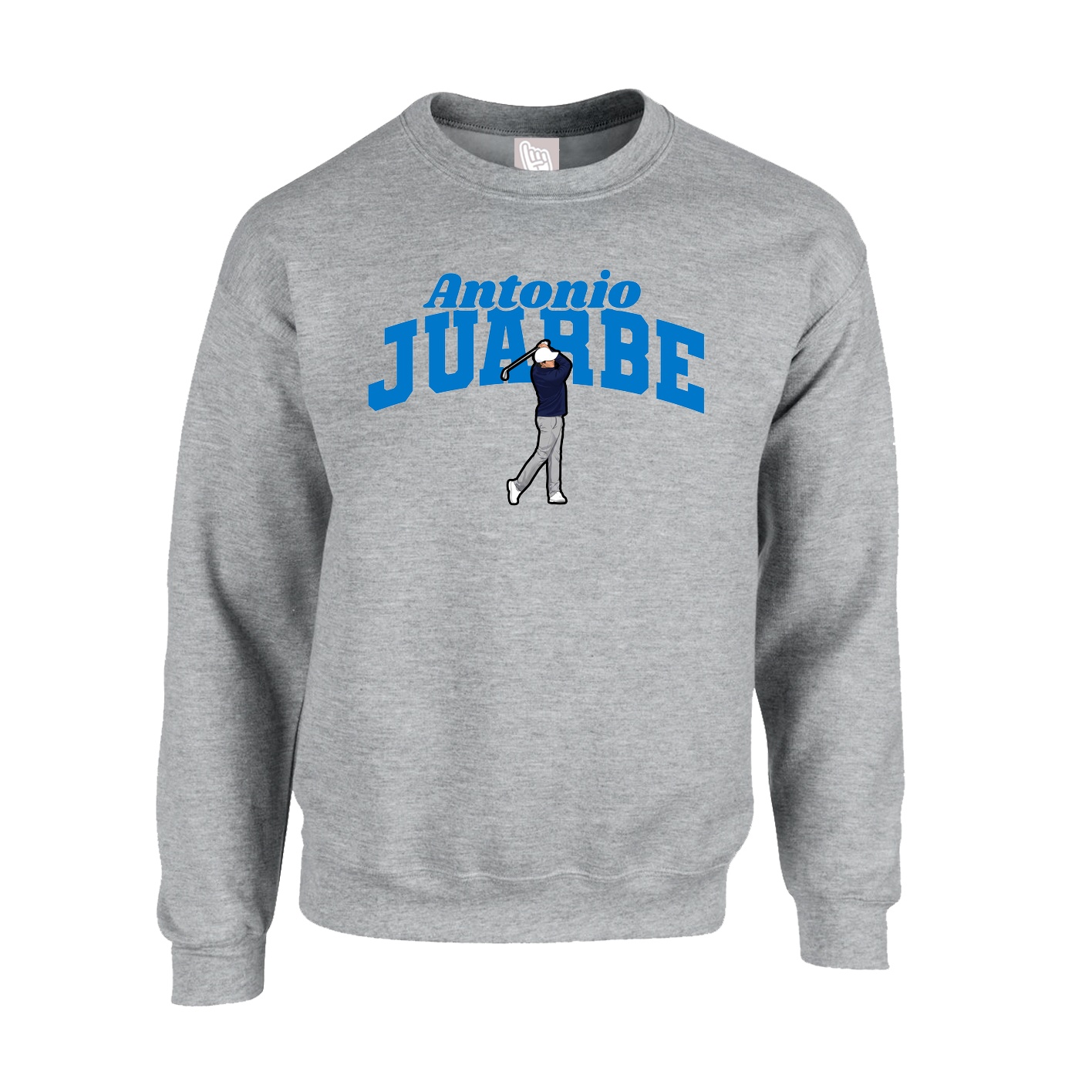 Fleece Crew — Signature Arch in Grey