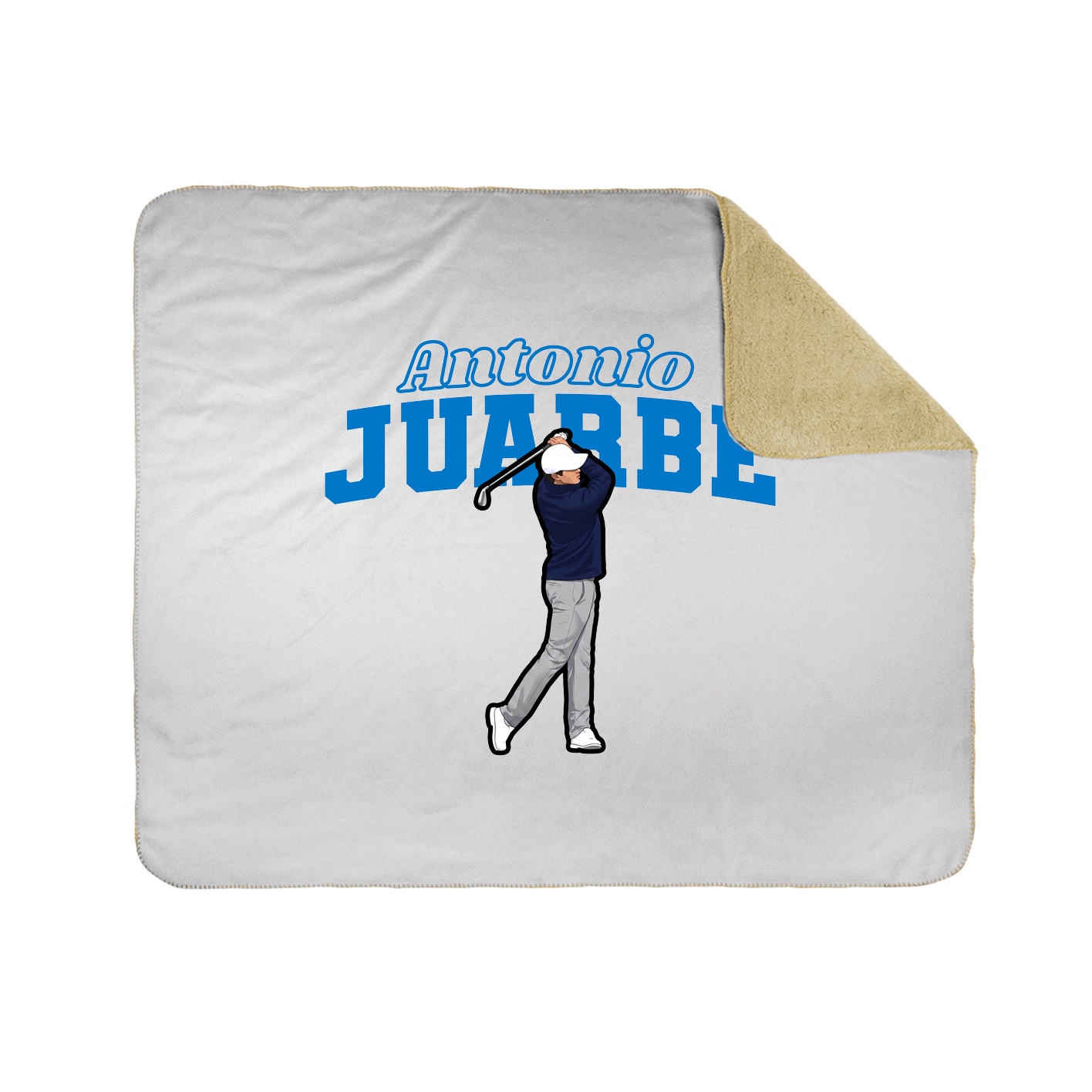 Throw Blanket — Name Arch in White