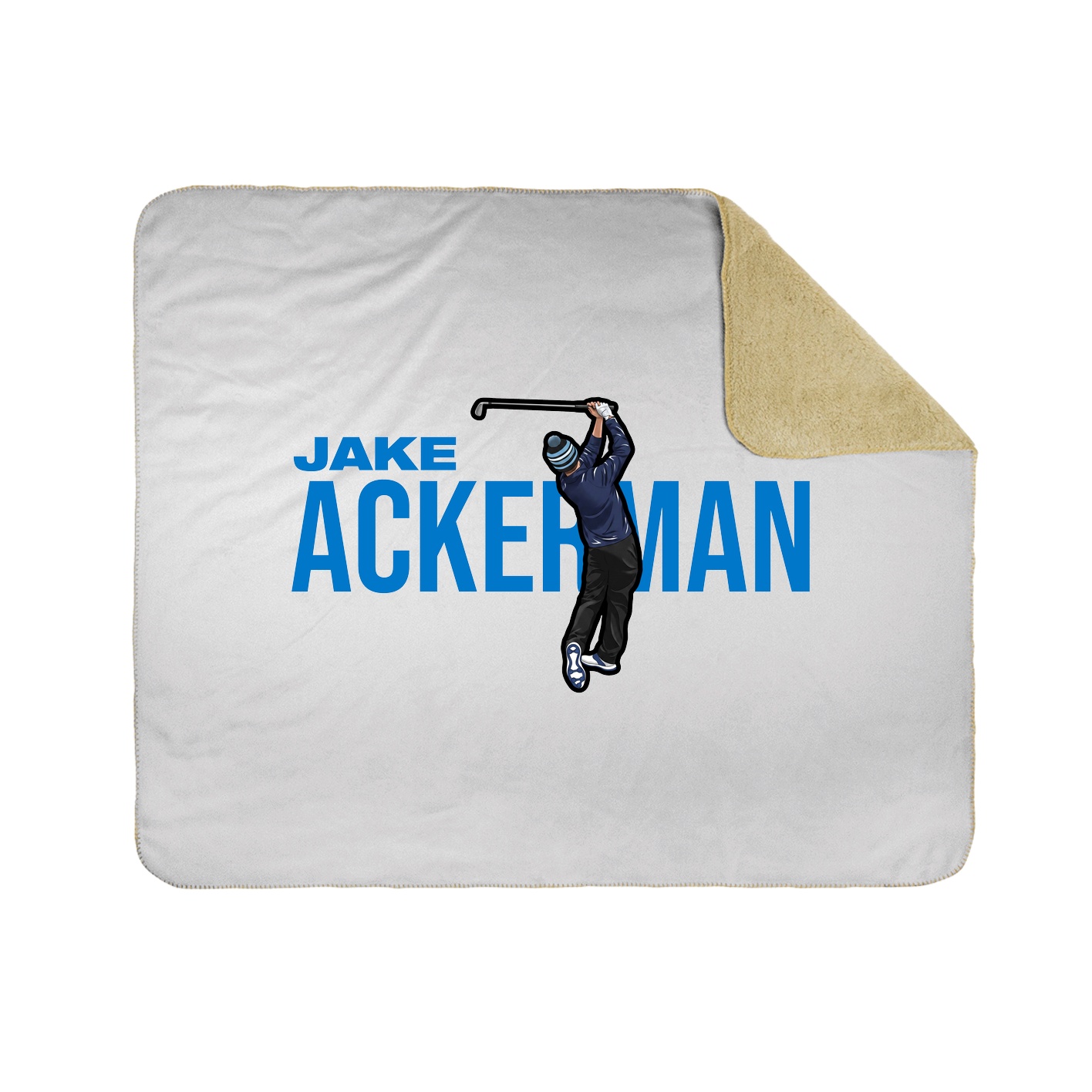 Throw Blanket — Player Name in White